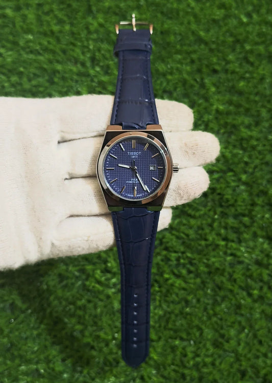TISSOT PRX POWEMATIC 80 LEATHER STRAP WATCH