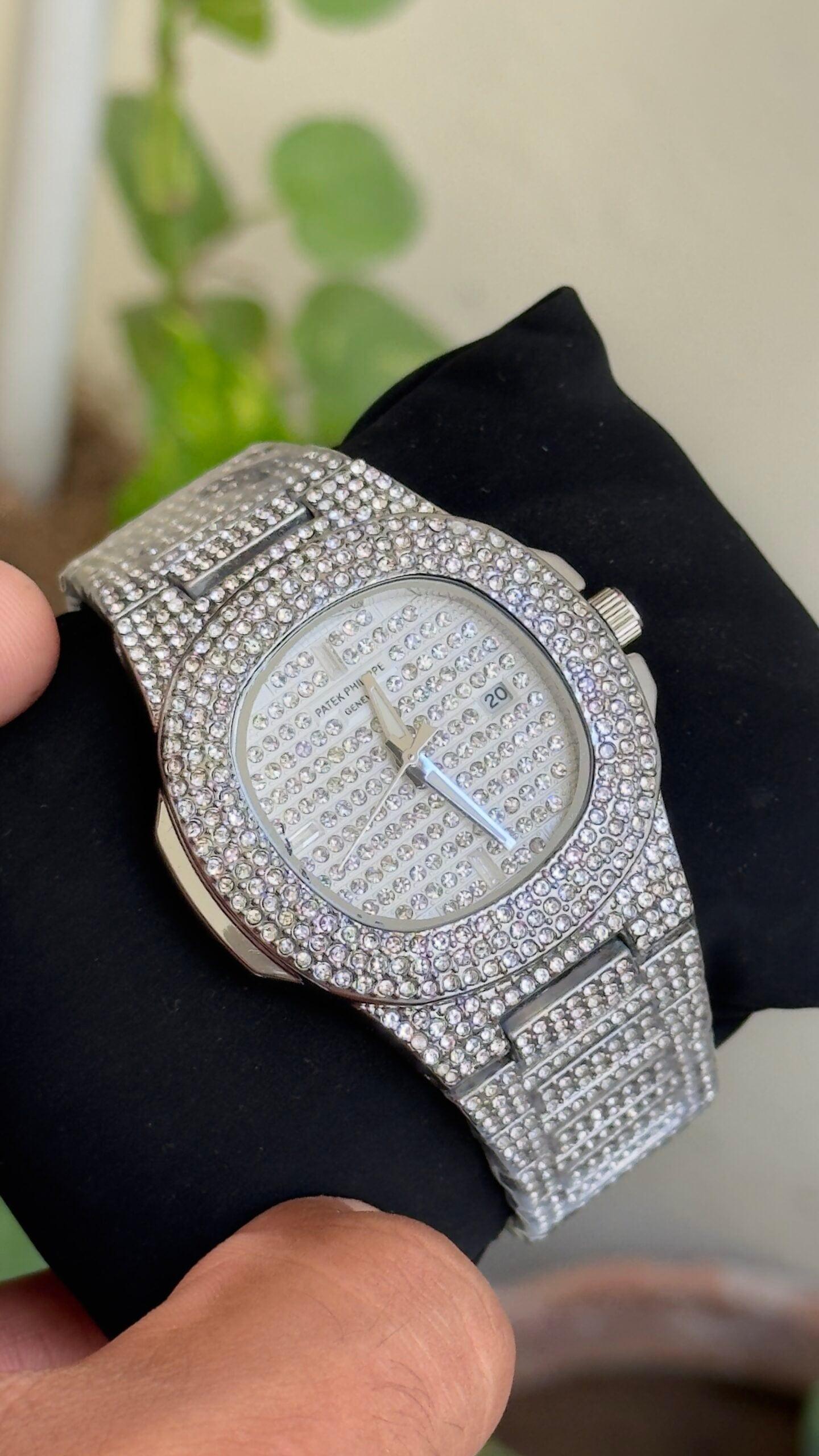 PATEK PHILIPPE NAUTILUS ICED-OUT WATCH - Verstile Hub